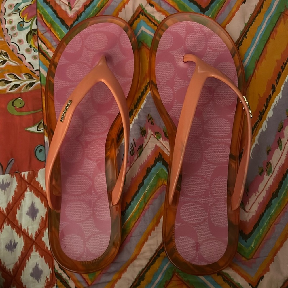 Pink Coach Sandals Brand new never worn